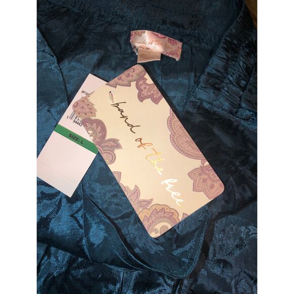 Band of the Free NWT Women's Celene Deep Teal Layered Midi Skirt - L - Picture 11 of 12